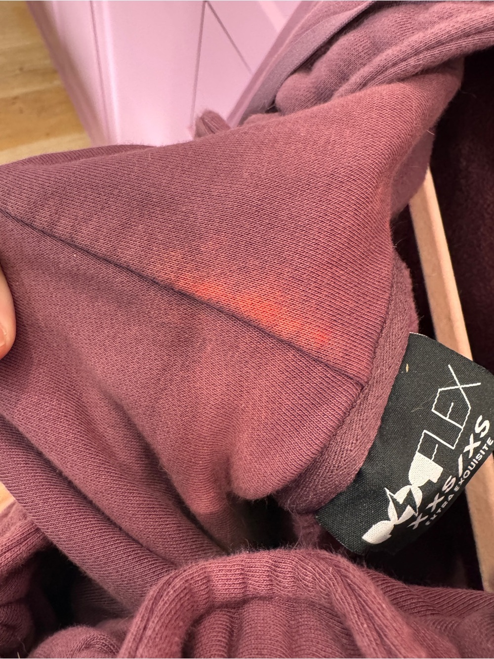 POPFLEX game day Oversized Plum Half-Zip Hoodie Dress - Picture 8 of 9